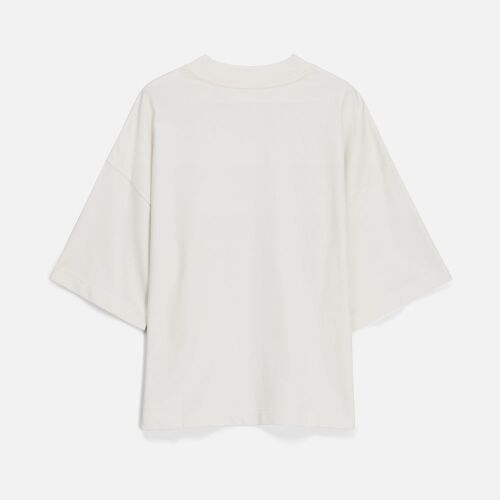 Футболка оверсайз унисекс T9, молочно-белая, размер XS/S 3