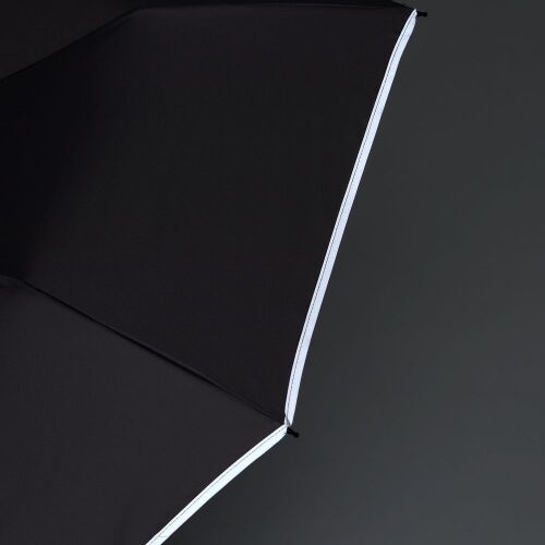 Зонт обратного сложения Norsken с фонариком, черный 7