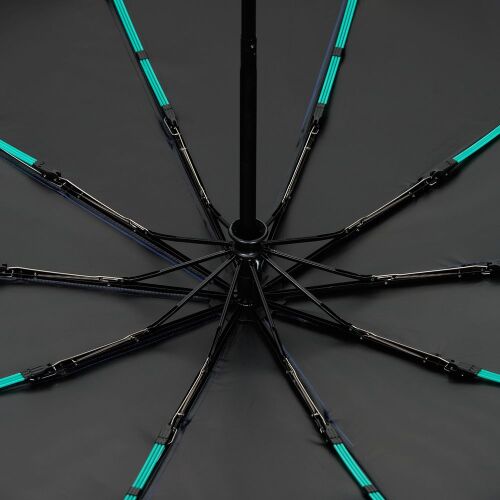 Зонт складной Skymate с УФ-защитой и ручкой-карабином, темно-син 3