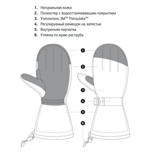 Варежки Big Boss, черные, размер L 2 Варежки Big Boss, черные, размер L 2