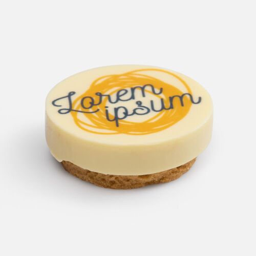 Печенье Dream White в белом шоколаде, круг 1