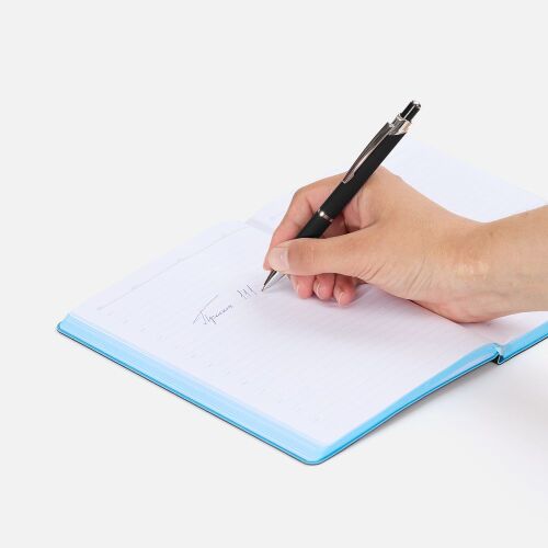 Ручка шариковая Chromos Soft Touch, черная 4