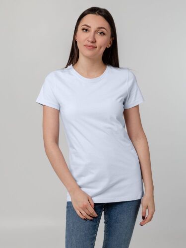 Футболка женская T-bolka Stretch Lady, белая (холодный оттенок), 5