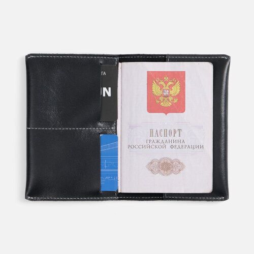 Обложка для паспорта Apache, ver.2, черная 4