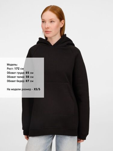 Худи унисекс оверсайз Easy Street, черное, размер XL/XXL 2