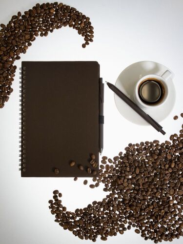 Блокнот на спирали Coffeist, коричневый 7