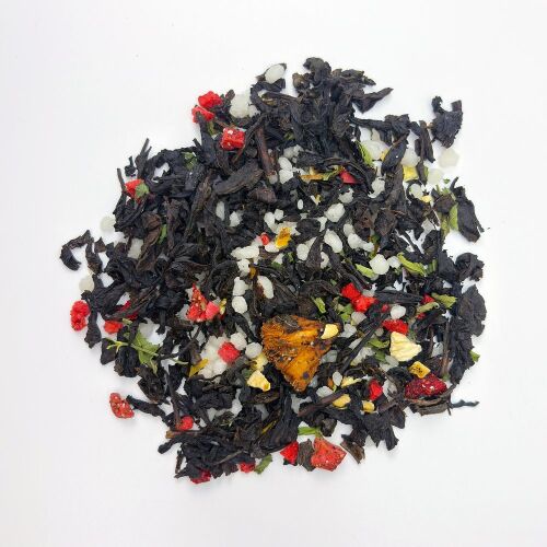 Чай «Сокочай», черный с соком ананаса, клубникой, мятой, медом и 3