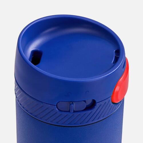 Термостакан X1 с цветной кнопкой, синий с красным 3