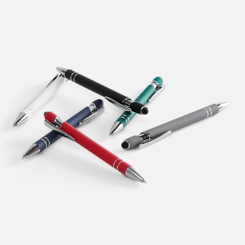 Ручка шариковая Pointer Soft Touch со стилусом, красная 5