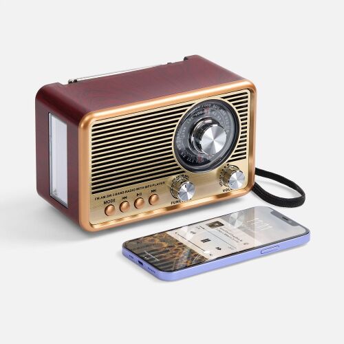 Bluetooth-колонка с радио Listenberg, коричневая 1 Bluetooth-колонка с радио Listenberg, коричневая 1