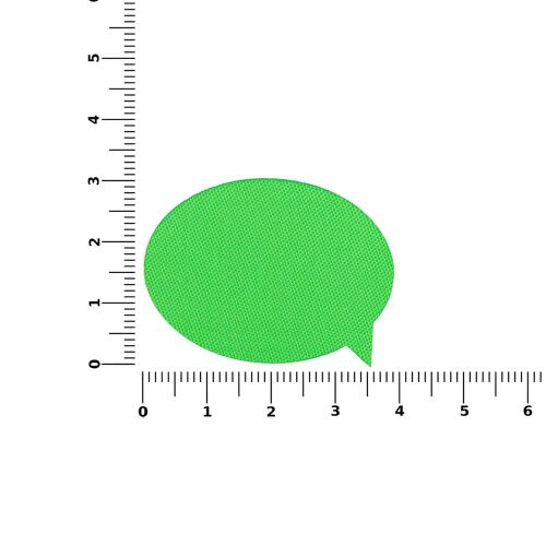 Наклейка тканевая Lunga Bubble, M, зеленый неон 3