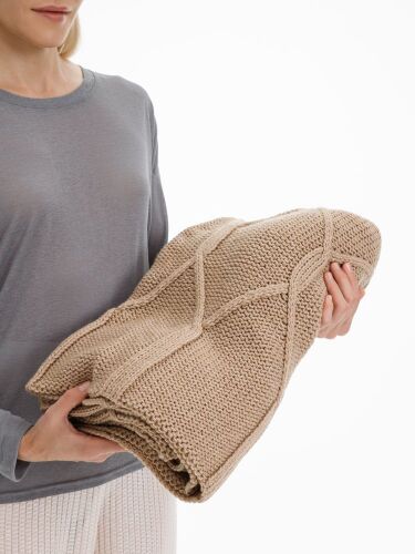 Плед Curve Verve, бежевый меланж 6 Плед Curve Verve, бежевый меланж 6