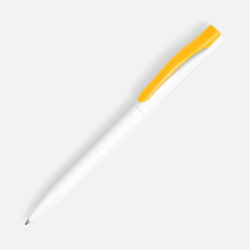 Ручка шариковая Pin, белая с желтым 1 Ручка шариковая Pin, белая с желтым 1