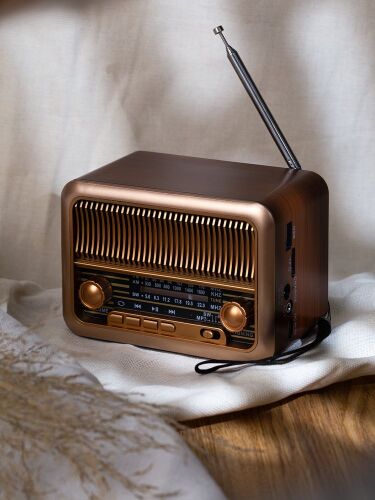 Bluetooth-колонка с радио Beatnik, коричневая 5