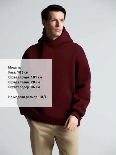 Худи Kulonga Oversize, бордовое, размер M/L 11