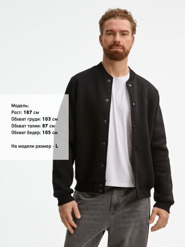 Бомбер унисекс AtmosWear, черный, размер M 3