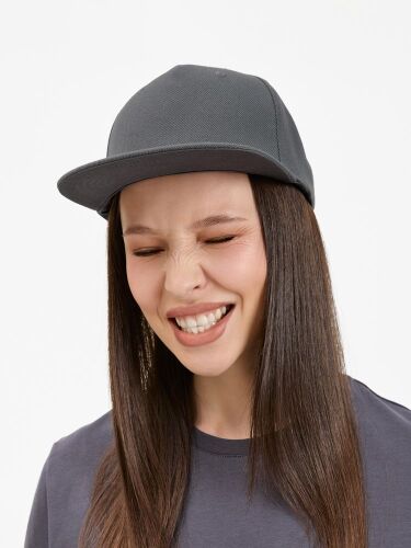 Бейсболка Epicore с прямым козырьком, серая 5