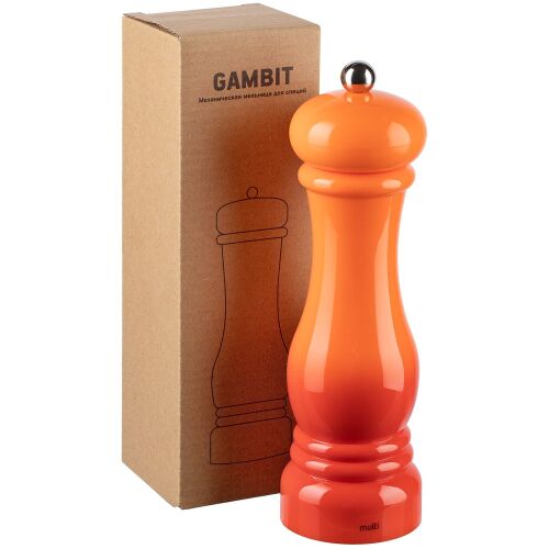 Механическая мельница для специй Gambit, оранжево-красная 6