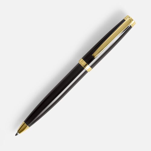 Ручка шариковая Letra Gold, глянцевая, черная 2