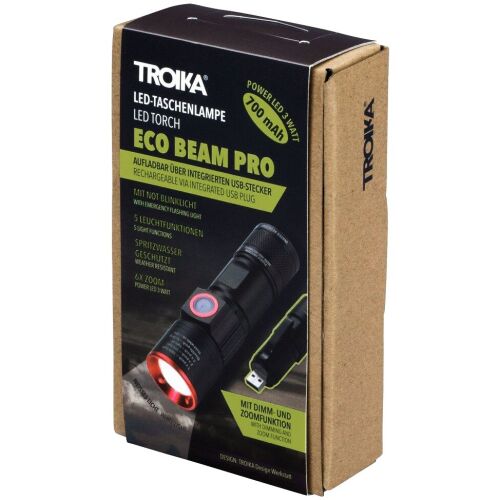 Аккумуляторный фонарик Eco Beam Pro, черный 4