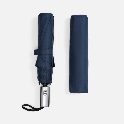 Зонт складной Fiber, темно-синий 5