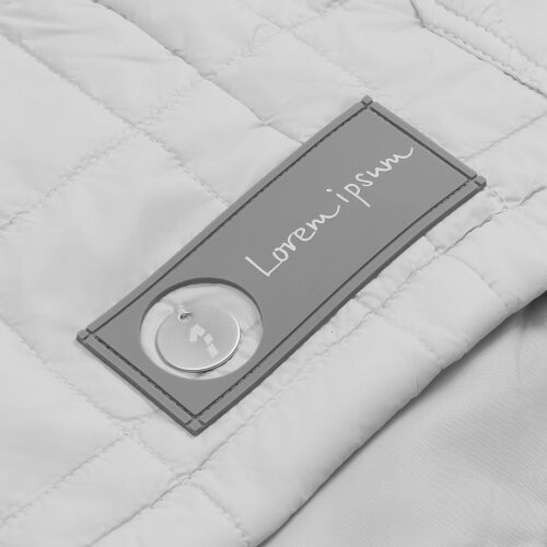 Лейбл из ПВХ с вырубкой «Круг», серый 6