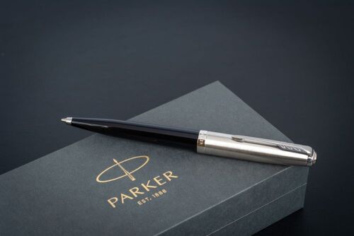 Ручка шариковая Parker 51 Black CT, черная 3