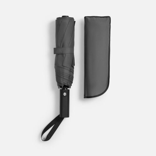 Зонт складной Smooth Move с плавным закрытием, серый 4