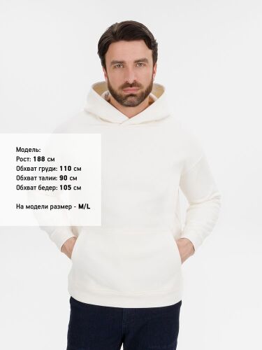 Худи оверсайз унисекс Snuggie, молочно-белое, размер XS/S 4
