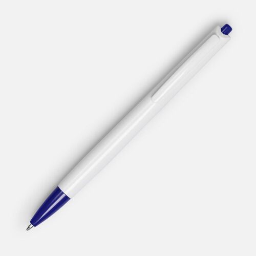 Ручка шариковая Tick, белая с синим 2 Ручка шариковая Tick, белая с синим 2