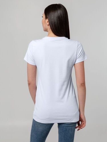 Футболка женская T-bolka Stretch Lady, белая (холодный оттенок), 7