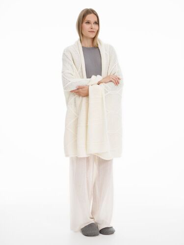 Плед Curve Verve, молочно-белый 4 Плед Curve Verve, молочно-белый 4