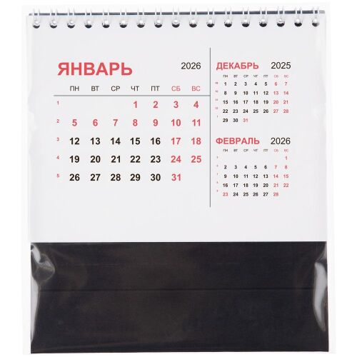 Календарь настольный Datio, черный 4