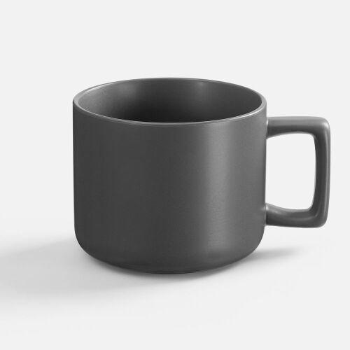 Чашка Jumbo в коробке матовая, темно-серая 1