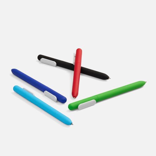 Ручка шариковая Swiper Soft Touch, зеленая с белым 5