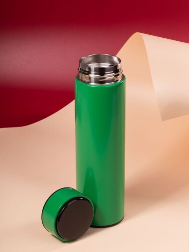 Смарт-бутылка с заменяемой батарейкой Long Therm, зеленая 5