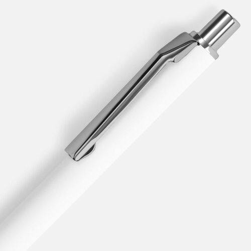 Ручка шариковая Lobby Soft Touch Chrome, белая 3