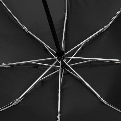 Зонт наоборот складной Futurum со светоотражающим кантом, черный 1