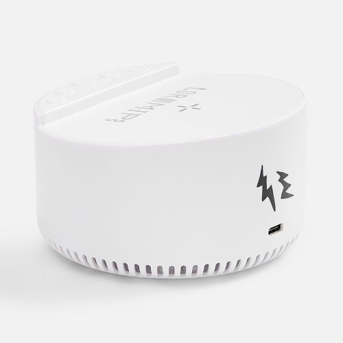 Bluetooth-колонка с беспроводной зарядкой relaxTime, белая 7