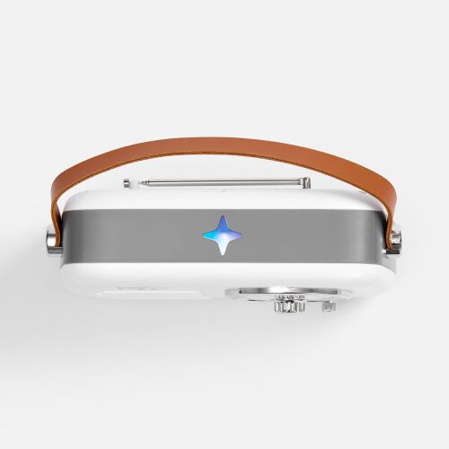 Bluetooth-колонка с радио Retronica, белая 7