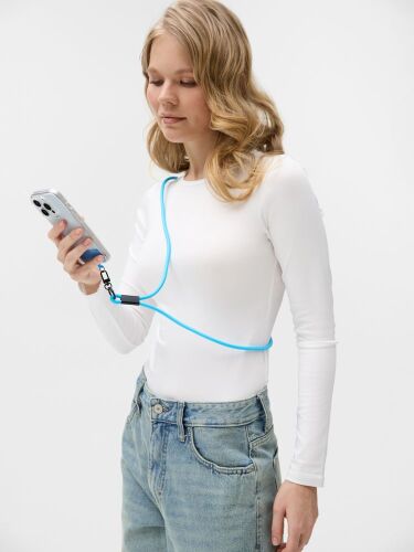 Кабель-ланьярд energyFlex Power Delivery 60 Вт, голубой 3