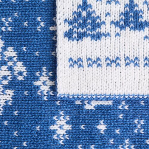 Плед Holidale, синий с молочным 6