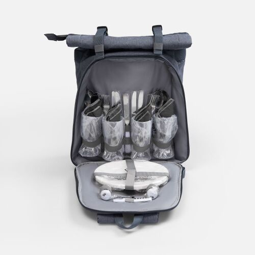 Набор для пикника Picnivo на 4 персоны, темно-серый меланж 6