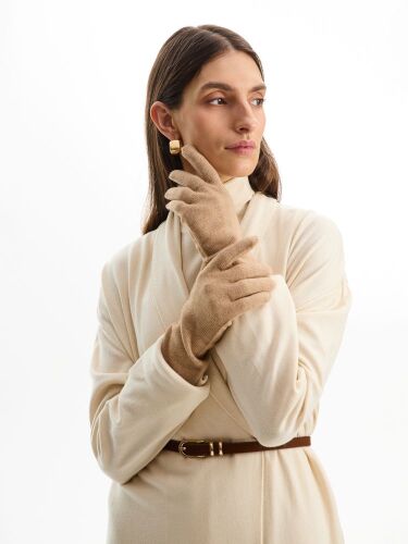 Перчатки Alpine, удлиненные, бежевые 3