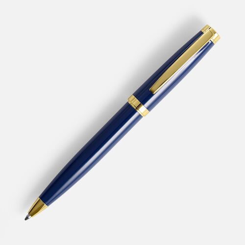 Ручка шариковая Letra Gold, глянцевая, темно-синяя 2