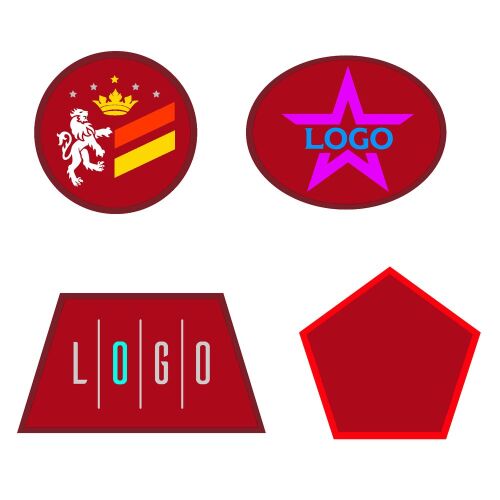 Шеврон из габардина Gabo L, красный 1