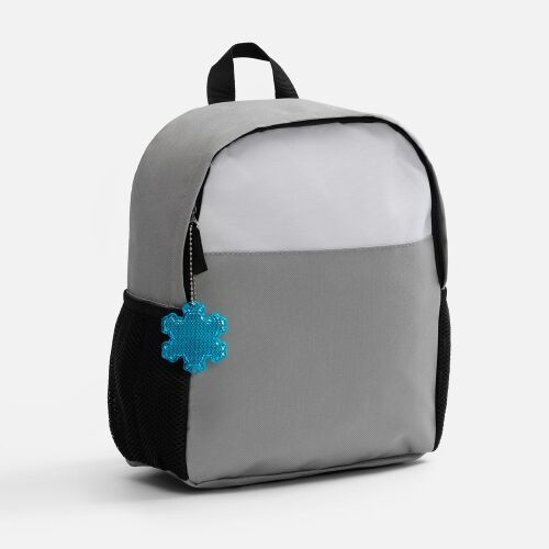 Пешеходный светоотражатель с цепочкой «Снежинка», синий 2