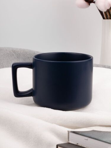 Чашка Jumbo в коробке матовая, темно-синяя 5