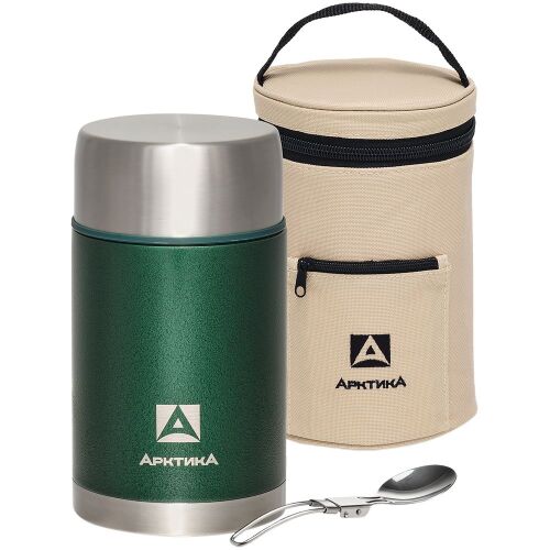 Термос для еды в чехле «Арктика 1000», зеленый 1