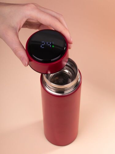 Смарт-бутылка с заменяемой батарейкой Long Therm, красная 6
